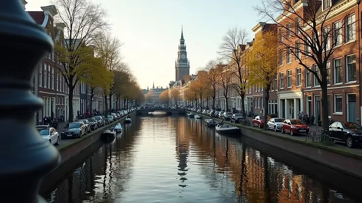 Amsterdamse grachten met grachtenpanden