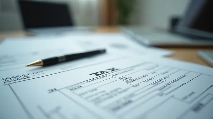 Belastingformulieren op bureau